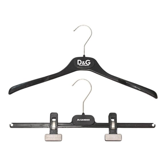 PRADA D&G Jil Sander Designer Hangers Lot of 4 Clip & Suit Hangers Authentic - Picture 4 of 5
